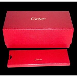 Cartier Red Eyeglass Empty Box with Document Papers in Sleeve Mint Condition